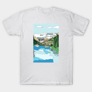 Lake Louise, near Banff, Canadian Rockies - digital art T-Shirt